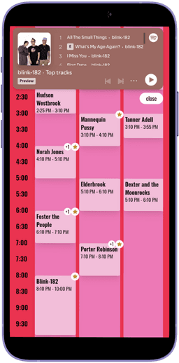 Interactive ACL Schedule screenshot